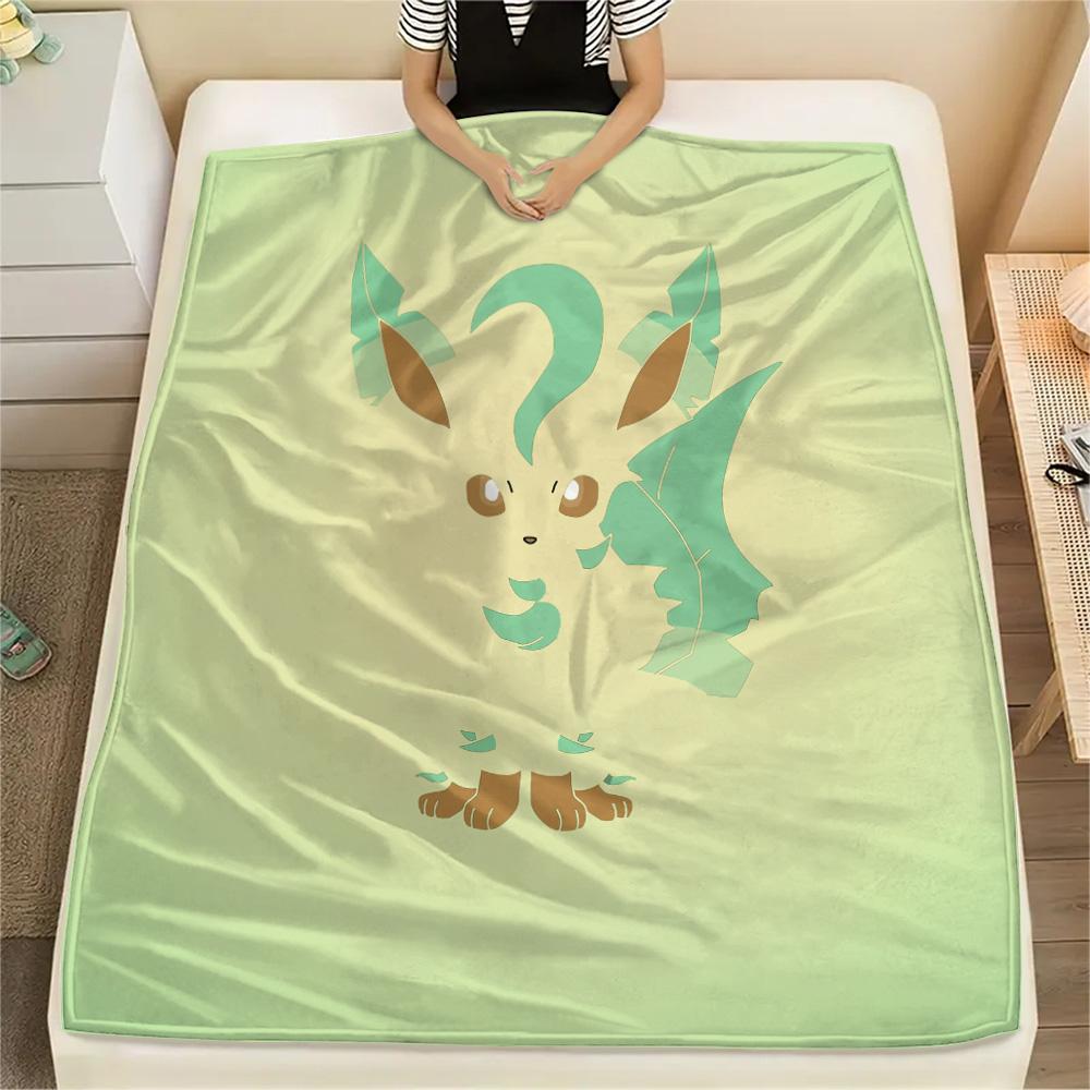 Eevee Print Flannel Blanket, High Quality Comfortable for All Seasons, Home Decor, Warmth and Comfort