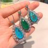 Jewelry Simulation Color Treasure Big Water Drop Pendant Necklace Earrings Jewelry Ladies Gift