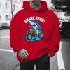 Shark Rider Printed Hooded Sweater Men's Street Loose Multicolor Couple Hoodie