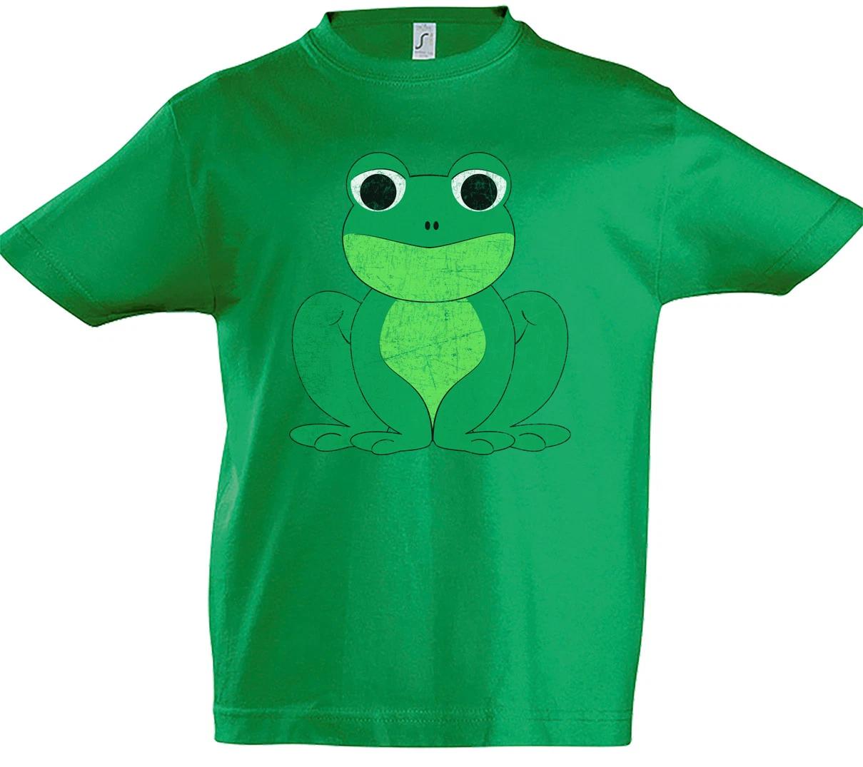 Frog I Boys kids boys T-Shirt Toon Cartoon Comic Look Green Frogs 110