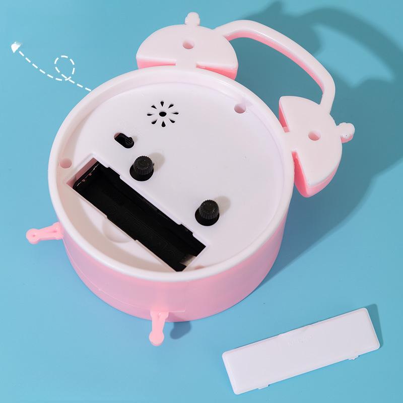 Colorful children's alarm clock cartoon alarm clock creative small alarm clock student fresh cute silent bedside battery clock