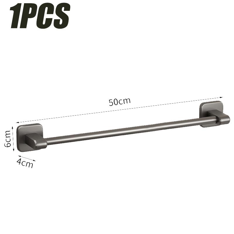 Handtuchhalter Space Aluminium Bar Kein Bohren Badezimmer-Organizer Selbstklebende Handtuchstange Badezimmerregale Küchenlagerregal
