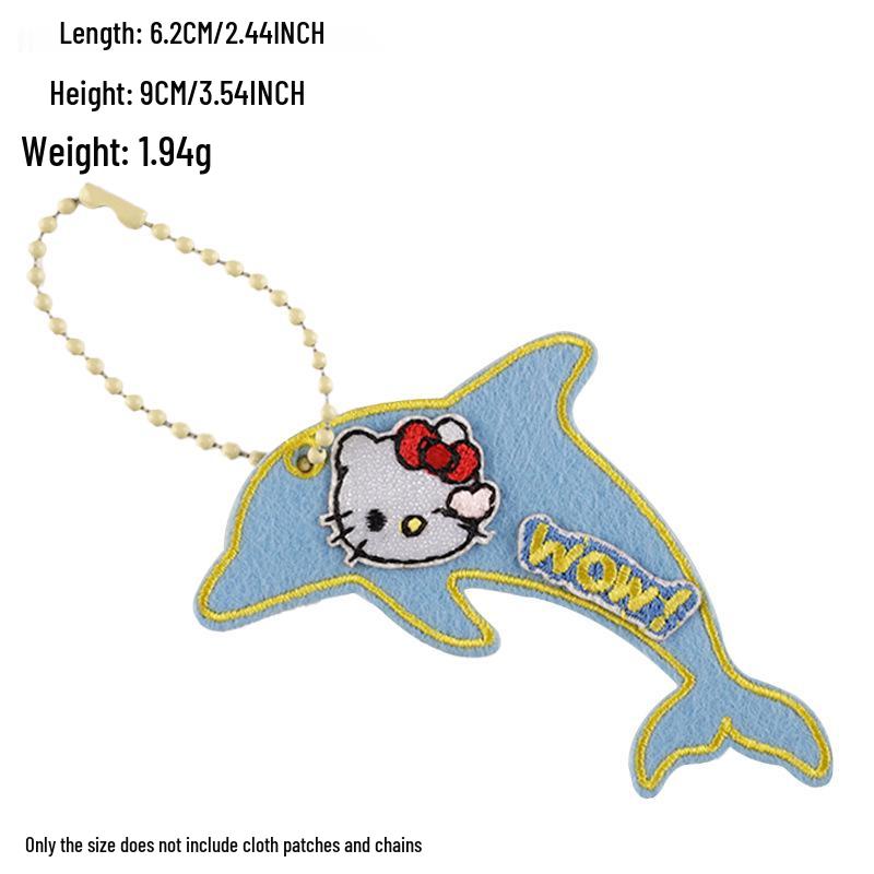 Korean INS Style Luggage Tag Keychains - DIY Anti-Lost Bag Accessory with Embroidery Blank Cloth Patch