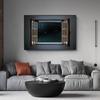 Nordic Landscape windows view Canvas Painting posters and print night stars home decor Art Wall Pictures for Living Room Bedroom