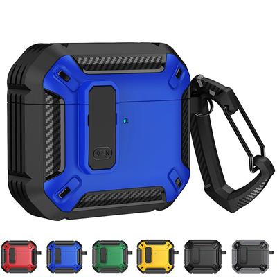 Luxury Switch Earphone Case For Airpods Pro 2 1 Shockproof Case With Keychain For Apple AirPods 3 2 1 Case Headphone Accessories