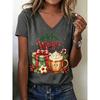 Women's v-neck short-sleeved T-shirt casual fashion