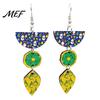 Gingerbread Man Accessories 1 Pair Christmas Wooden Dangle Drop Earrings for Women, Cute Santa Festive Party Jewelry Candy Cane Earrings, Vintage