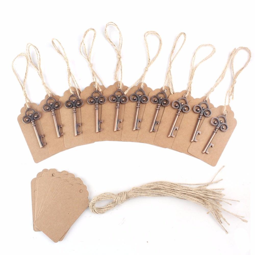 3Pcs Wedding Souvenirs Skeleton Bottle Opener + Tags Wedding Favors and Gifts for Guest Party Favors