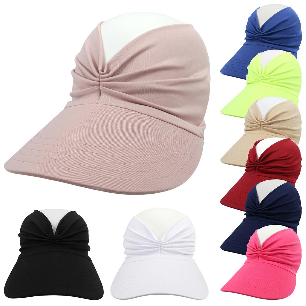 Frühlings- und Sommer-Strand-Sonnenhut für Damen Neuer Damen-Outdoor-Sport-Visierhut mit leerer Krone Sonnenschutz-Visier