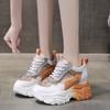 Women Chunky Sneakers Breathable Mesh Casual Shoes 9cm Wedge Heels Platform Shoes Chaussures Femme Sports Dad Shoes for Female