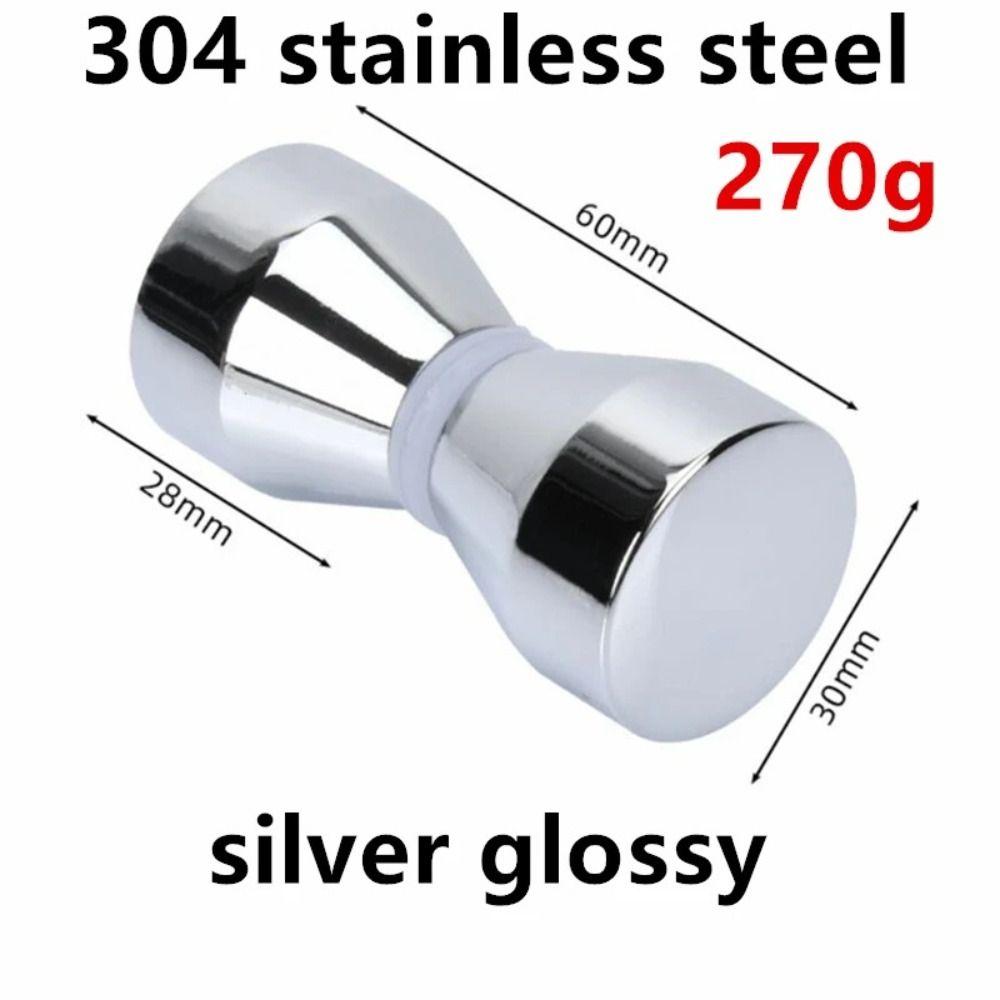 Double Side Shower Screen Handle Silver/Black Shower Glass Door Knob  Bathroom Accessories