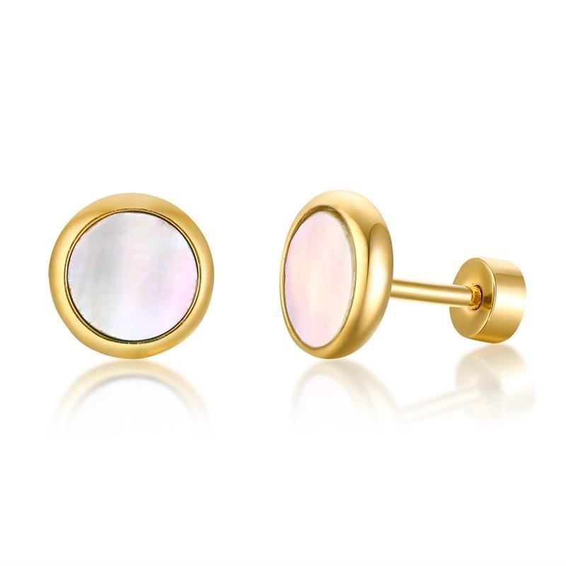 Vnox Mini Ohrstecker für Damen Goldfarbe Edelstahl Mädchen aretes Bunte Accessoires