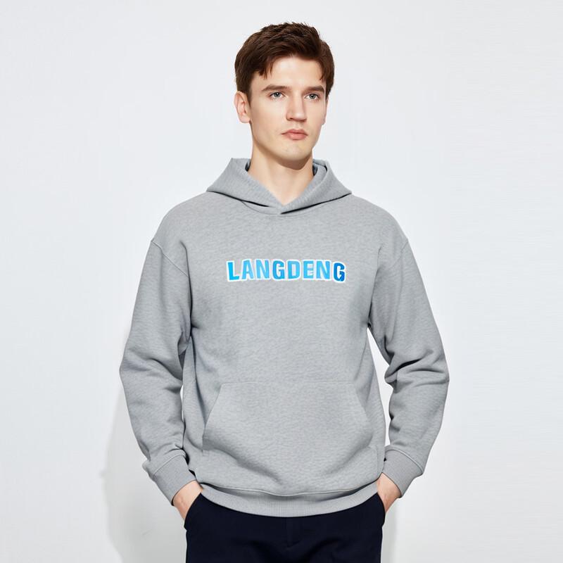 Langdeng Unisex Letter Print Hooded Sweatshirt