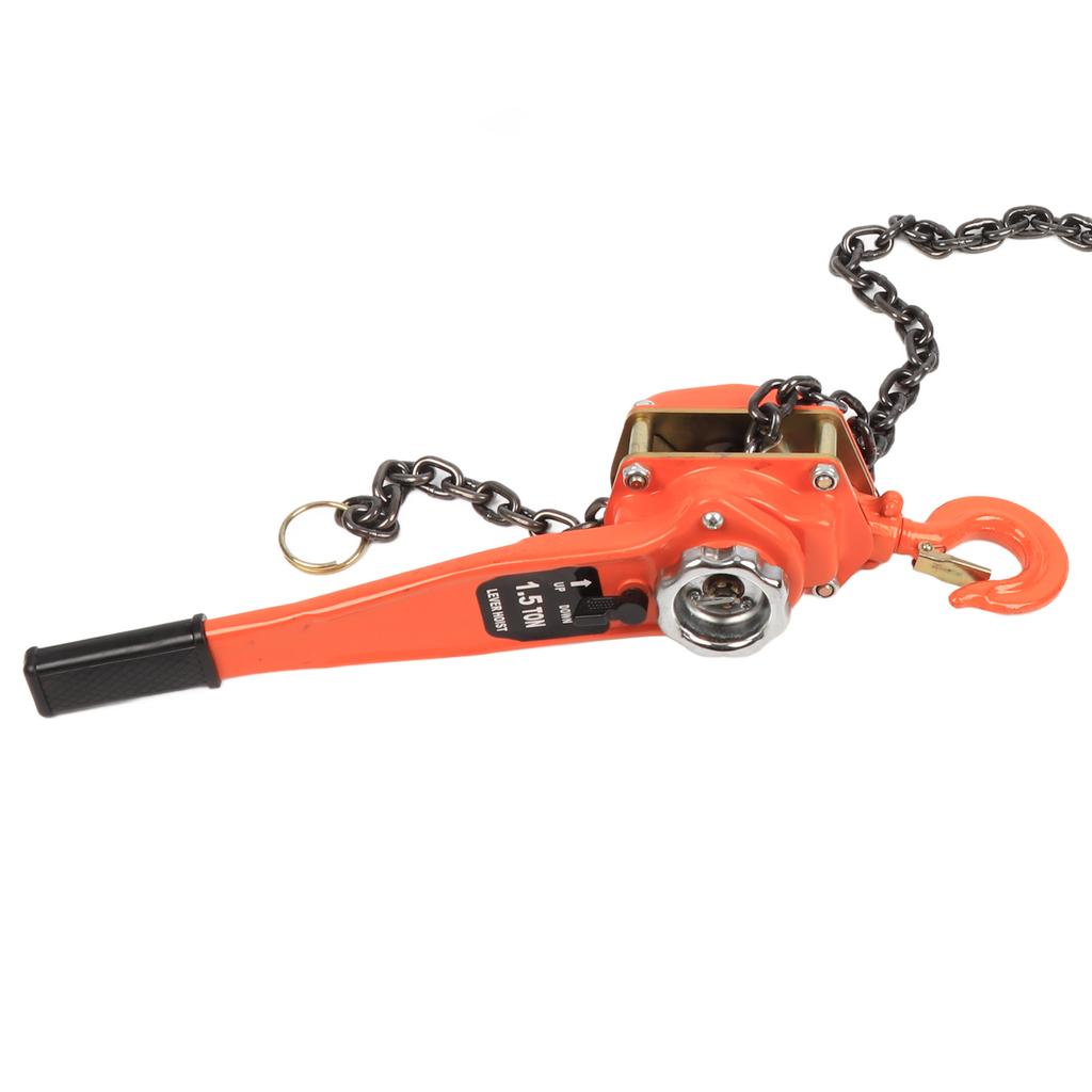 1 Set Alloy Steel 1.5Ton 10ft Lever Chain Hoist Ratchet Puller Lifting Equipment