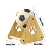 Cat Scratching Ball Interactive Cat Ball Toy With Wooden Base Spherical Nail File Scratcher Enrichment Exercise Soccer Pet