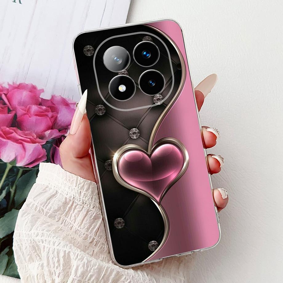 For Xiaomi Redmi Note 14 Pro+ 14Pro Note14 4G 5G Phone Case Back Cover Girly Fashion Flower Butterfly Paintong Soft TPU Fundas
