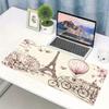 Deskmat Vintage Paris Cityscape Print Anti Slip Rubber Mousepad Stitched Edge Keyboard Pad For Pc Laptop Gaming Office Accessory