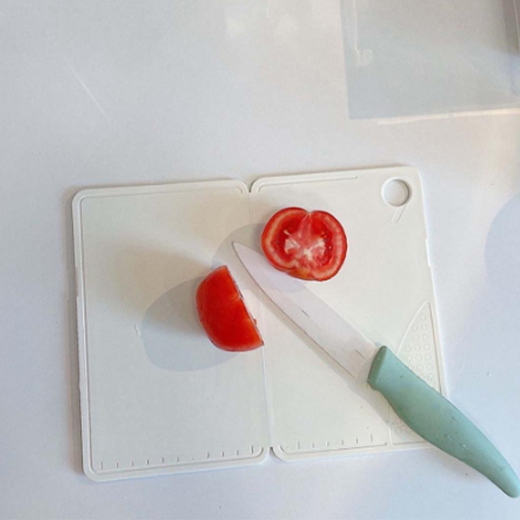 Faltbares Küchenschneidebrett, tragbares Obstschneidebrett aus Kunststoff für Picknick im Freien