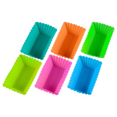 10PCS Silicone Baking Molds Nonstick DIY Cake Muffin Mold Rectangle Cake Decorating Tools Baking Accessories