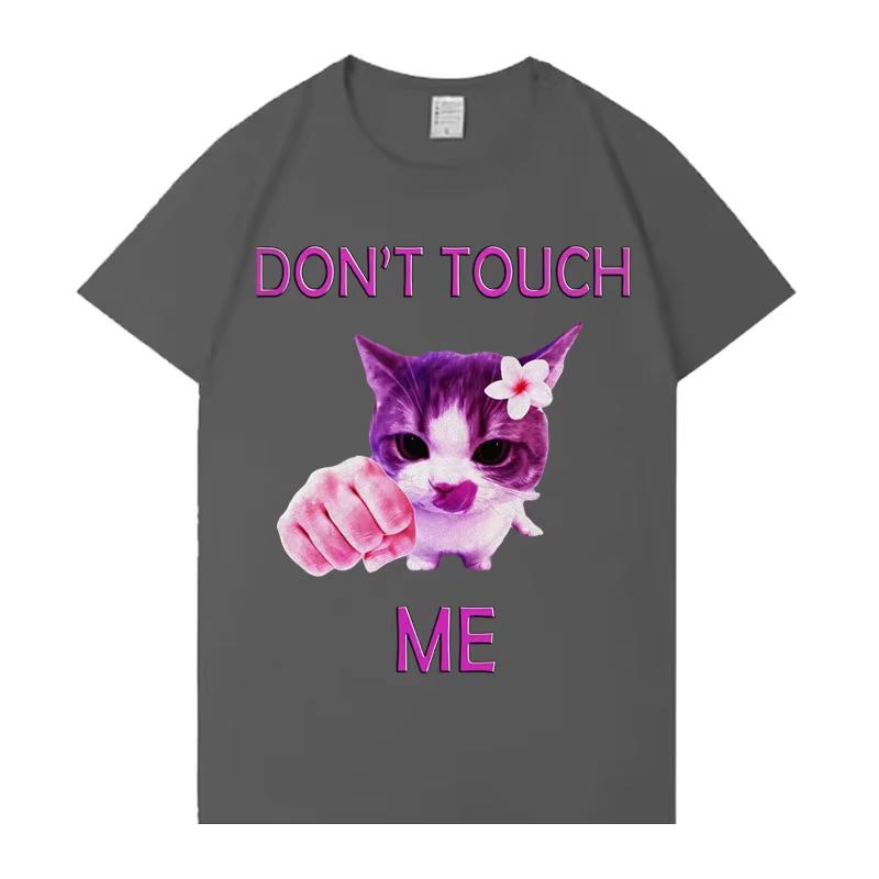Funny Cat Harajuku Tshirts Unisex Short Sleeve Casual Punk Comfort Unisex and Women Aesthetic Clothing Tee Shirt Streetwear