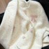 Ladies Bow Embroidered Cardigan Korean Elegant Women's Colorful Sweaters Autumn Versatile and Fashionable Female Cardigans Coat