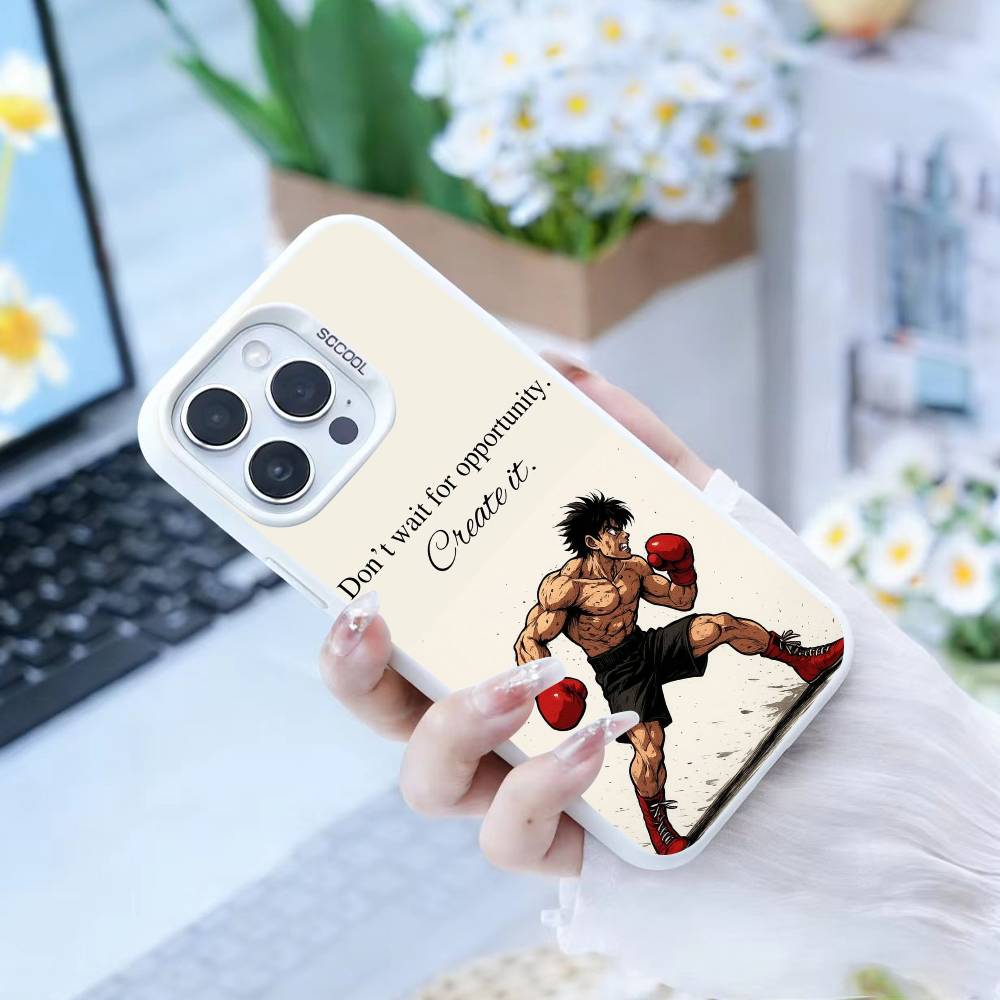 Anime Baki H-Hanmas Phone Case For iPhone 16,15,14,13,12,17,Pro,MAX white Matte Shockproof Cover
