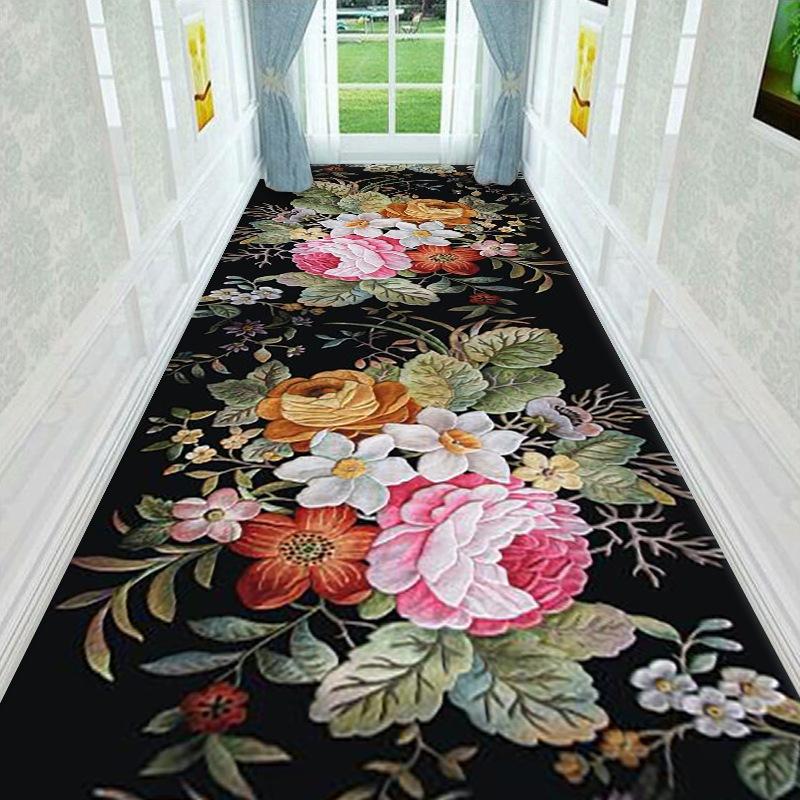 Kreativer 3D-Gartenblumenteppich für Wohnzimmer, Schlafzimmer, Bodenmatte, moderner Blumendruck, Flurteppich, Bodentürmatte