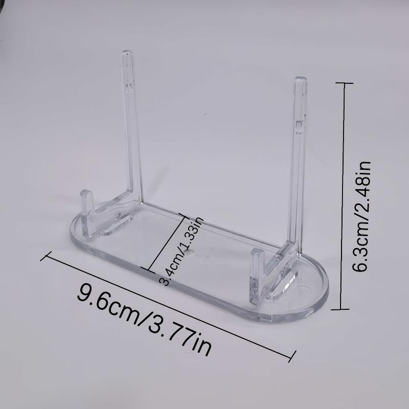 PGY 12pcs Card Frame Base Display Stand Card Holder Storage Rack Clear Acrylic Desktop Card Sleeve Badges Display Storage Racks