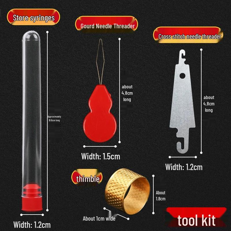 Ac Big Eye C pentru Cusut Manual - Ac de Oțel de Uz Casnic pentru Haine și Broderie, cu Tub pentru Ac