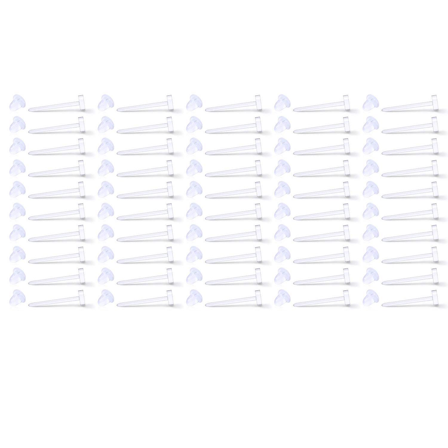 50 Transparent Acrylic Stud Earrings - Invisible Style Hot Sale