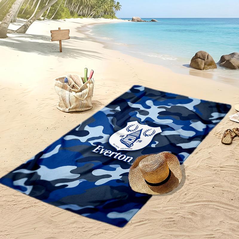 Everton Football Print Beach Towel, Large Soft Quick Dry Towel for Beach Camping Swimming