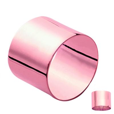 Gold Plated Ring 'Tube' Rose Gold (gold Pink) - 15 Mm