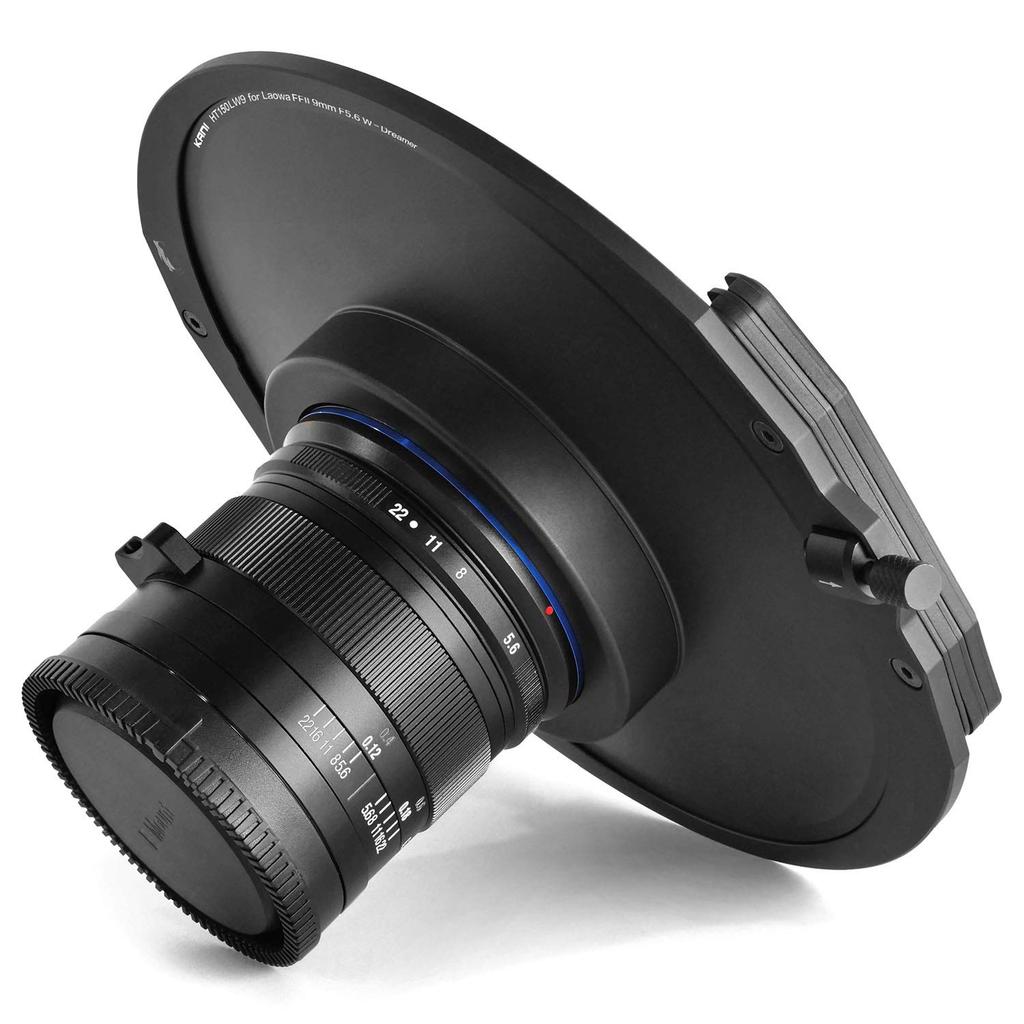 KANI 150mm Square Filter HT150 III Filter Holder Set for Laowa 9mm Angle Holds up to Two Square Includes Aluminum Storage Product 808141 f/5.6