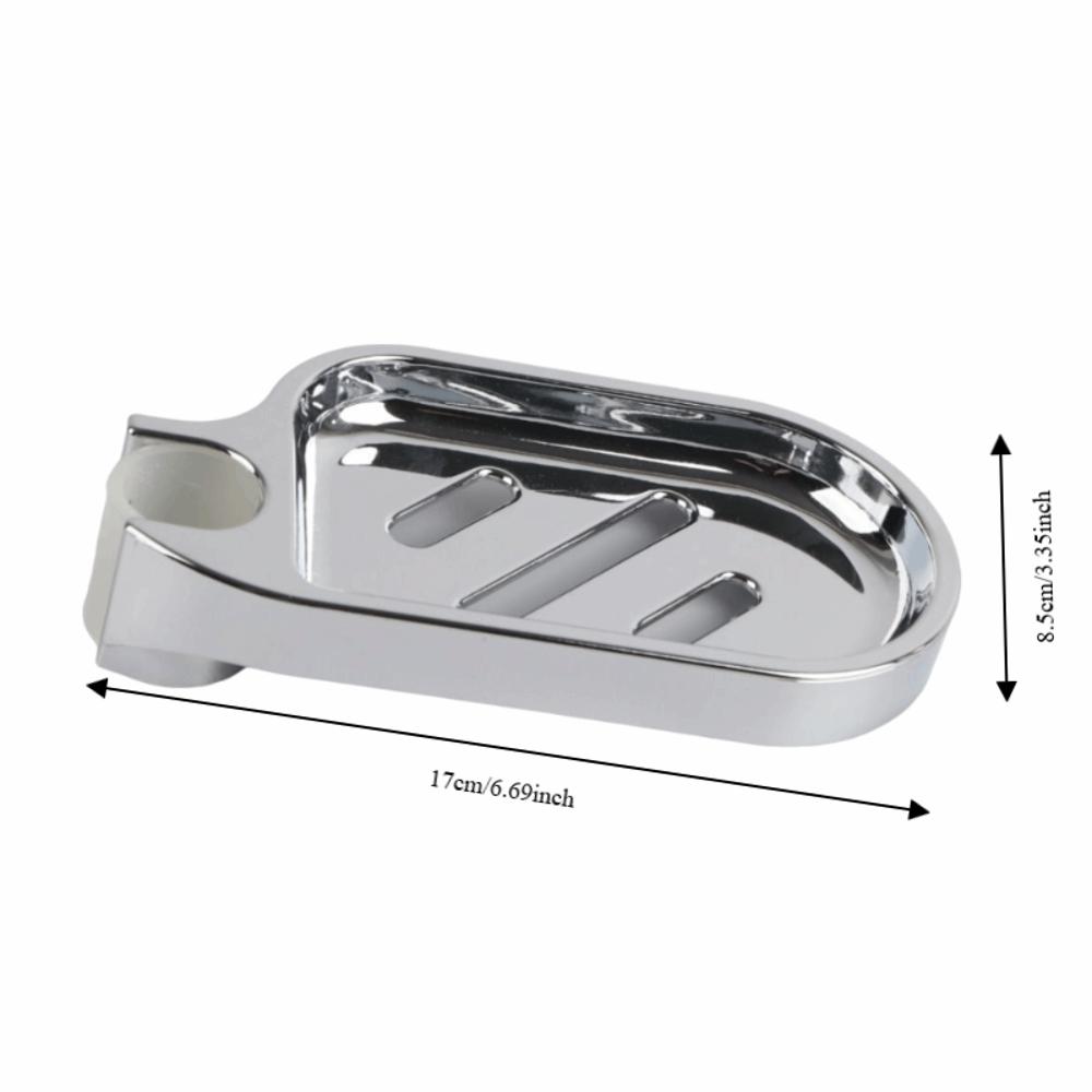 Clip-on Design Soap Holder ABS Soap Tray Shower Rod Soap Dish Bathroom Shower Kitchen Sink