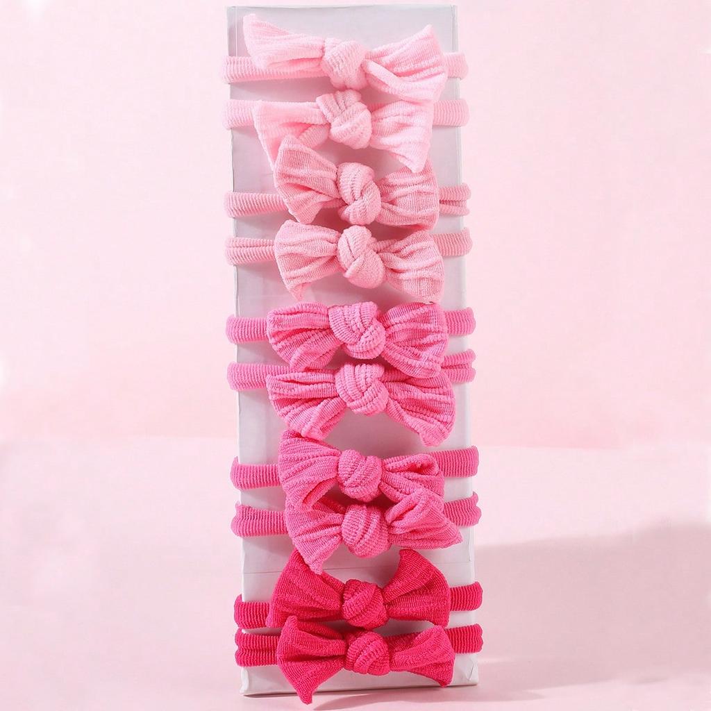 10Pcs/Set Women Girls Bowknot Hair Bands 4CM Elastic Headbands Colorful Bow Tie Scrunchies Headwear Girls Hair Accessories Gift