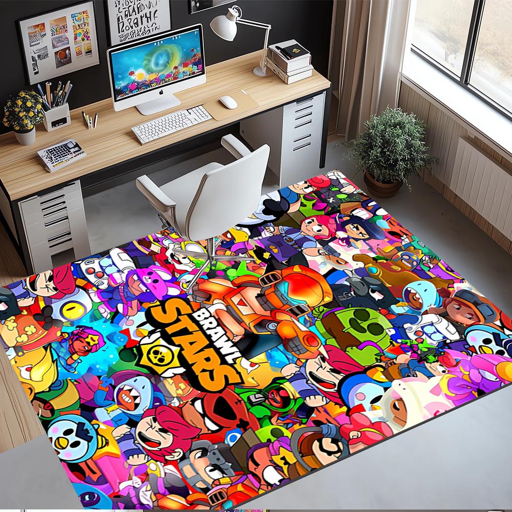 Brawl Stars Printed Carpet,Rug,for Office Chair Living Room Bedroom Kitchen Room Decor Gifts.