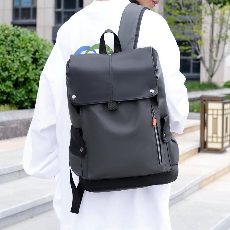 Minimalist Waterproof Backpack with Front Zipper Pocket Laptop Compartment Men's and Women's Urban Style Bag