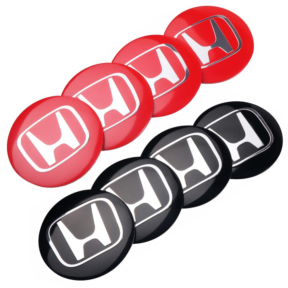 4pcs 56/60MM Car Wheel Center Hub Cap Cover Tire Rim Cover stickers Auto Accessories For Honda CIVIC Mugen Type R Type S Crv Brv