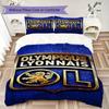 Olympique Lyonnais Pattern Bedding,Quilt Set Quilt Cover Pillowcase Home Birthday Gift(1 * duvet cover + 2 * pillowcase, without core)_lx