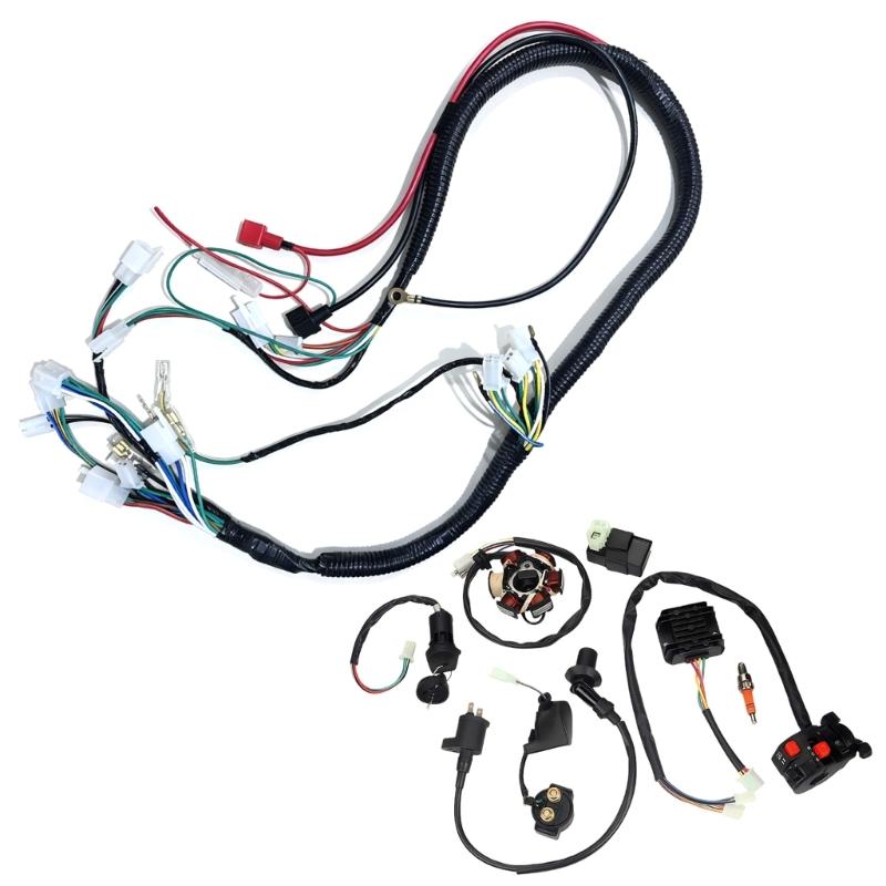 Quick Install Wiring Harness and CDI Set for GY6 125CC 150CC Engines Featuring Modular Design for Easy Tool Free DIY