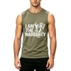 Men Sleeveless Tank Top Casual Muscle Shirt Workwear Printed Graphic Tee Lightweight Summer Fitness Apparel