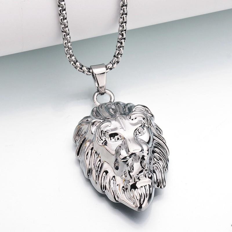 European and American Domineering Lion Head Necklace Men's Pendant Hanging Jewelry Fashion Pendant