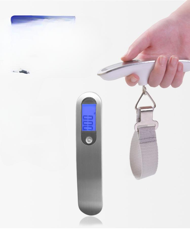 Nerezová kartáčovaná váha na zavazadla Přenosná přenosná váha Elektronická váha Kurýrní váha Cestovní váha na zavazadla Elektronická přenosná váha