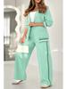 2025 Euro-American Ribbed Solid Color Fashion 2-Piece Set