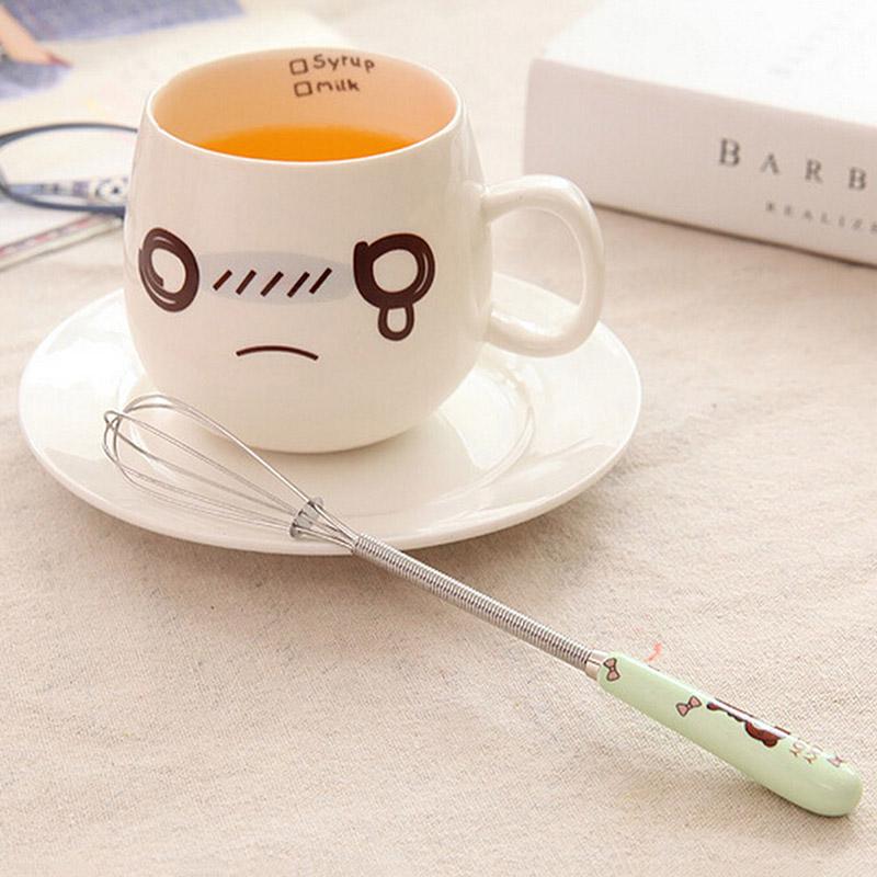Chic New Handle Whisk Stainless Steel Kitchen Mixer Spherical Wire Egg Beater