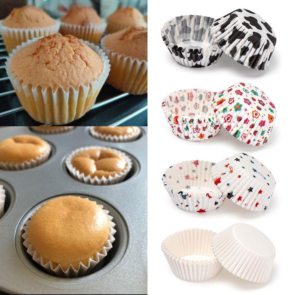 100PCS DIY Pastry Tools Cupcake Party Supplies Grease-proof Cake Paper Cups Flower Animal Muffin Cup