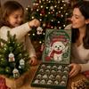 Calendario dell'Avvento di Natale per Cane Maltipoo con Cucciolo Carino Countdown Festivo Acrilico Regalo per Amanti dei Cani
