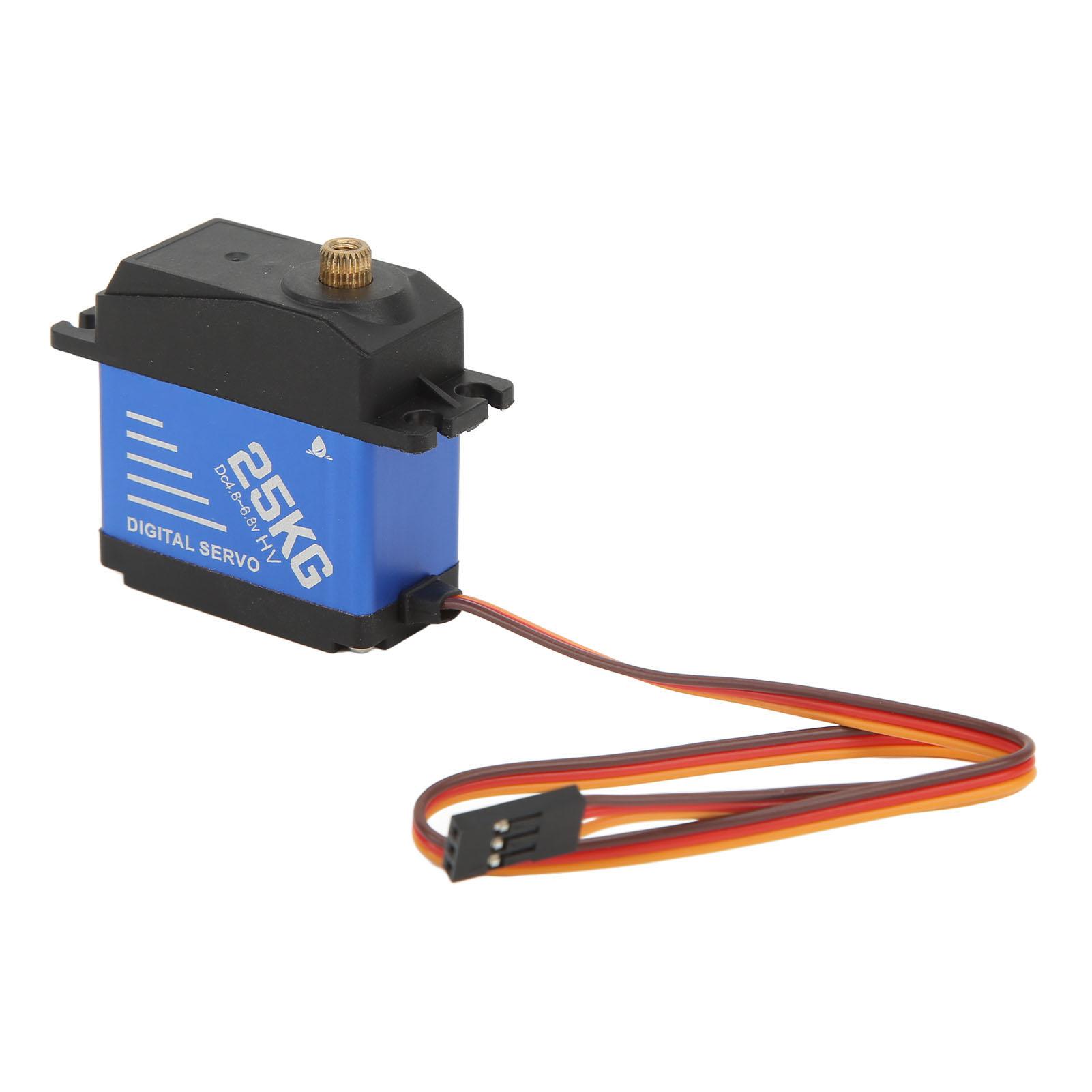 

RC Цифровий Сервопривід Синій Алюмінієвий Сплав 25кг 25T Великий Крутний Момент Водонепроникний Сервопривід для 18 110 RC Автомобіля