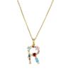 Colourful Crystal CZ 26 Capital Initial Letters Pendant Necklace For Women Gold Pendant Necklace Initial Jewelry