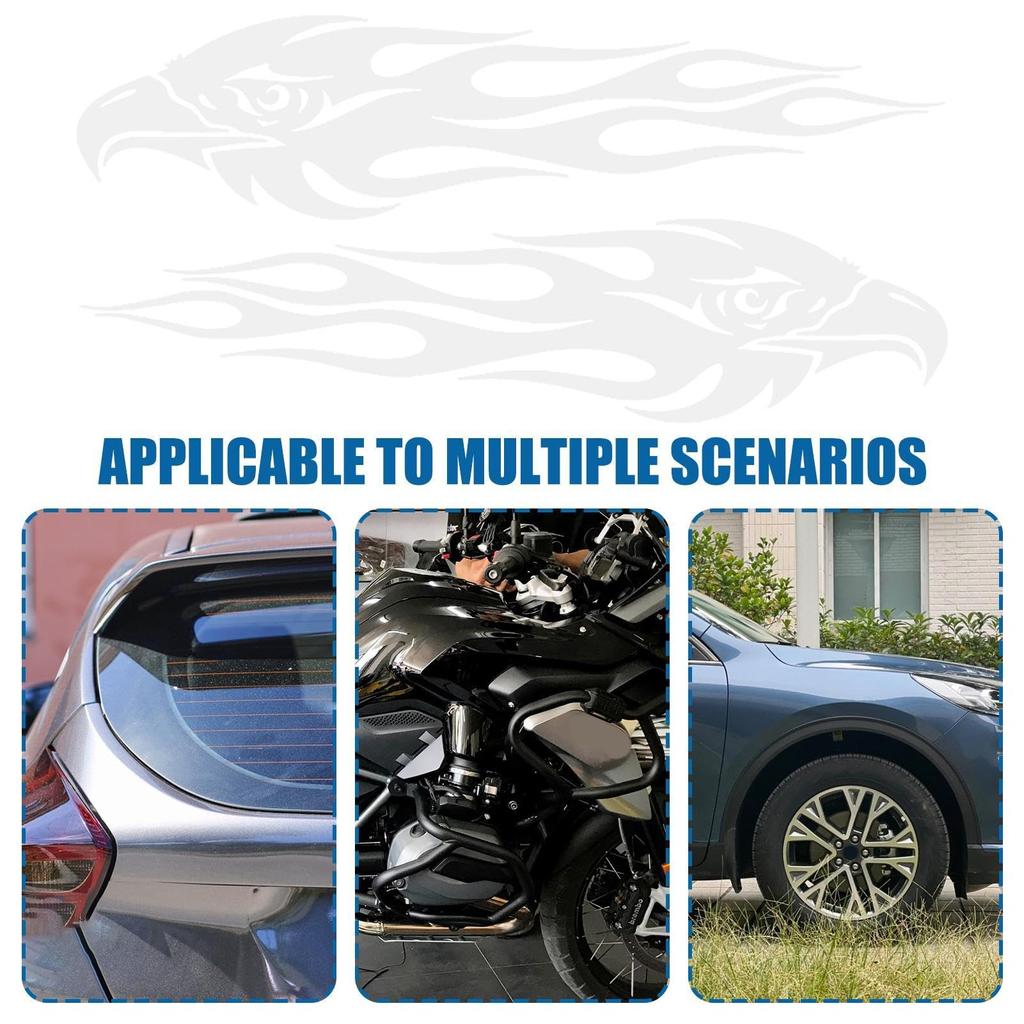 Patonde Eagle Vehicle Decal, Eagle Motorcycle Sticker - 2 Car Decals - Flame Eagle